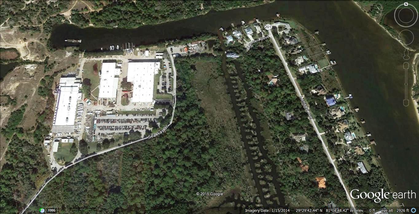 Sea Ray plant and Lambert Ave. - Google Earth